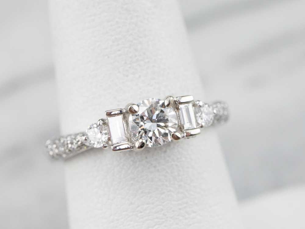 Diamond White Gold Engagement Ring - image 7