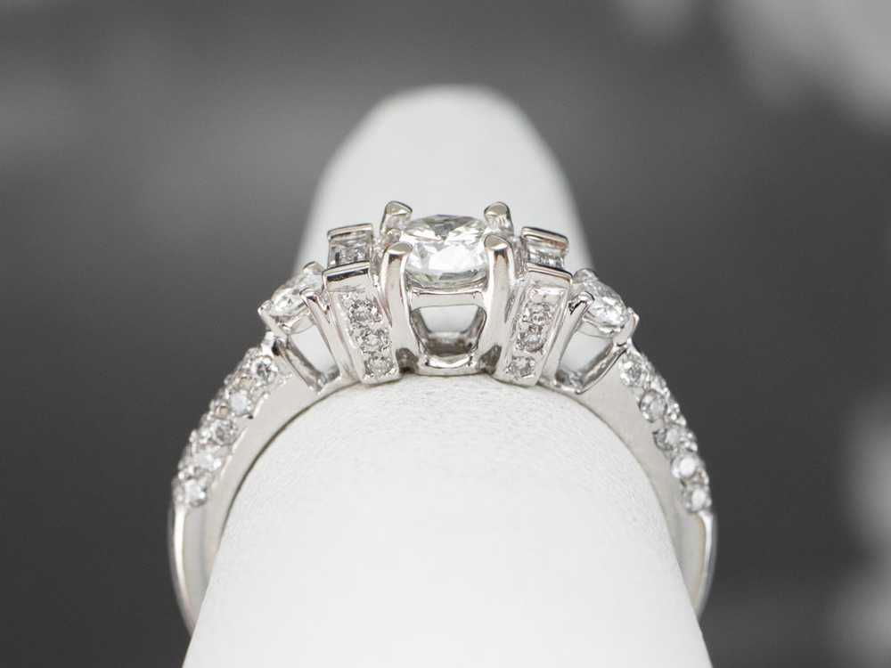 Diamond White Gold Engagement Ring - image 8