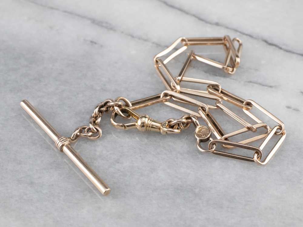 Retro Rose Gold Watch Chain - image 1