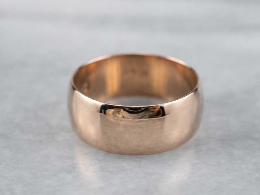 Unisex Antique Rose Gold Band - image 1