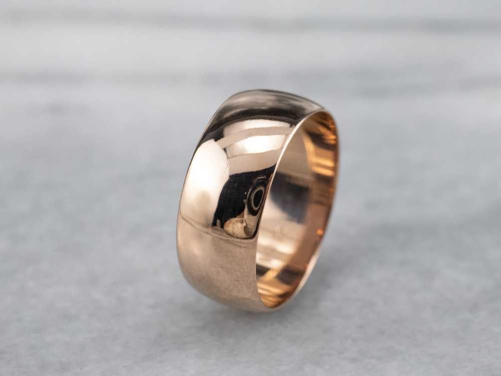 Unisex Antique Rose Gold Band - image 2