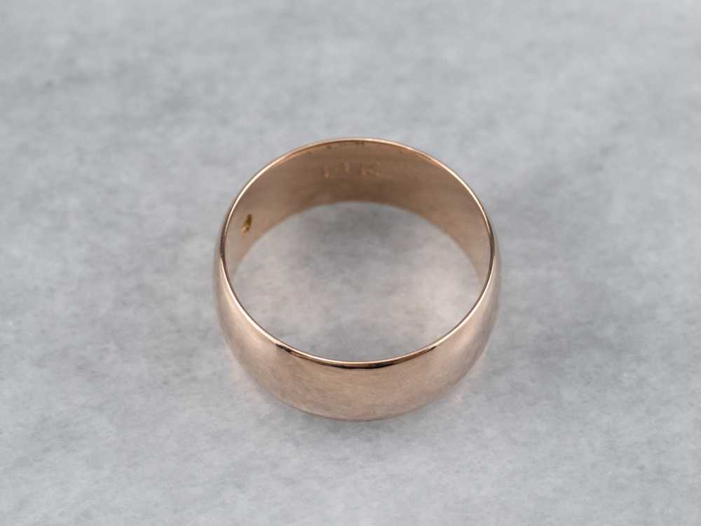 Unisex Antique Rose Gold Band - image 3