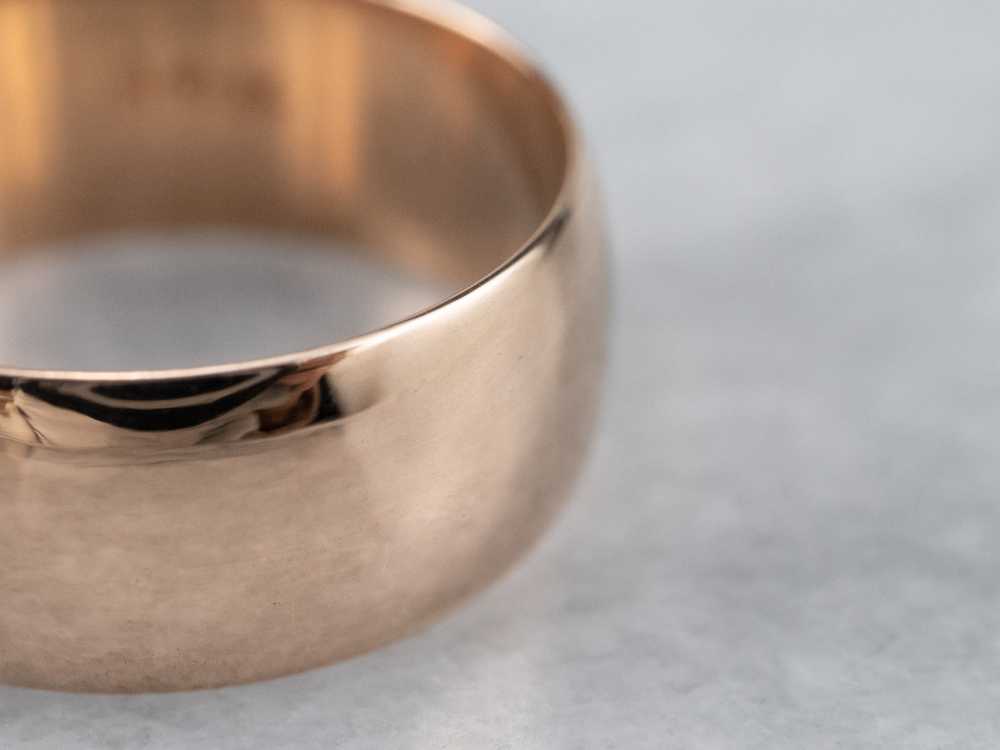 Unisex Antique Rose Gold Band - image 4