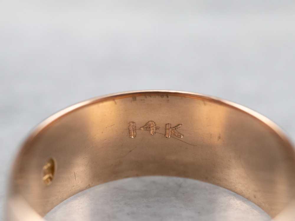 Unisex Antique Rose Gold Band - image 6