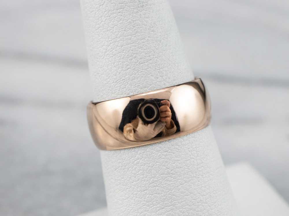 Unisex Antique Rose Gold Band - image 7