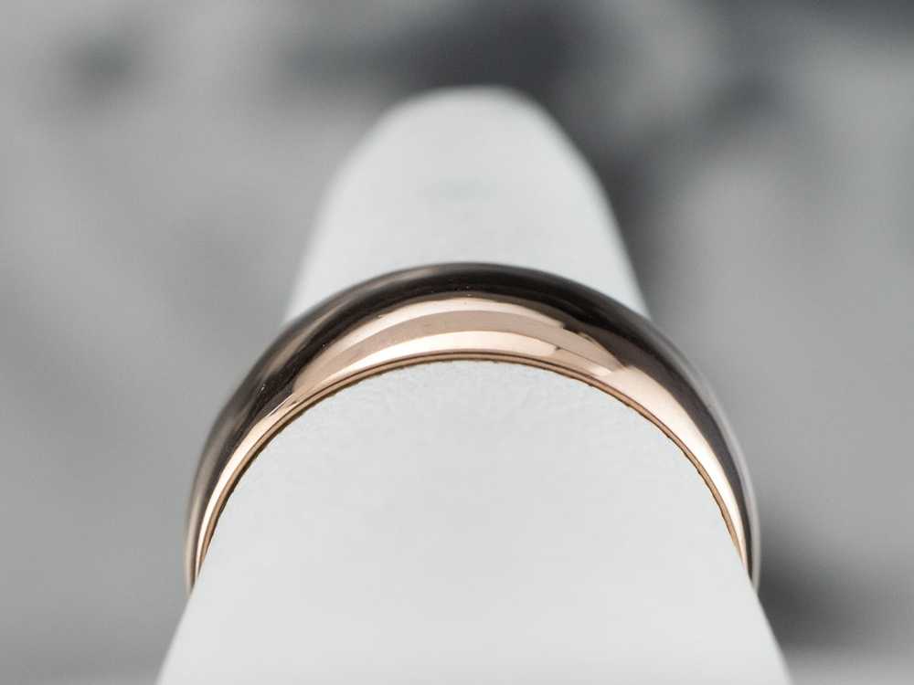 Unisex Antique Rose Gold Band - image 8