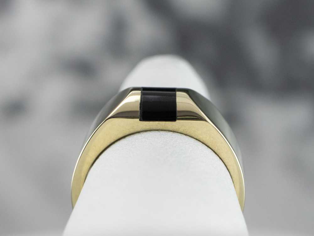 Unisex Black Onyx Statement Ring - image 8