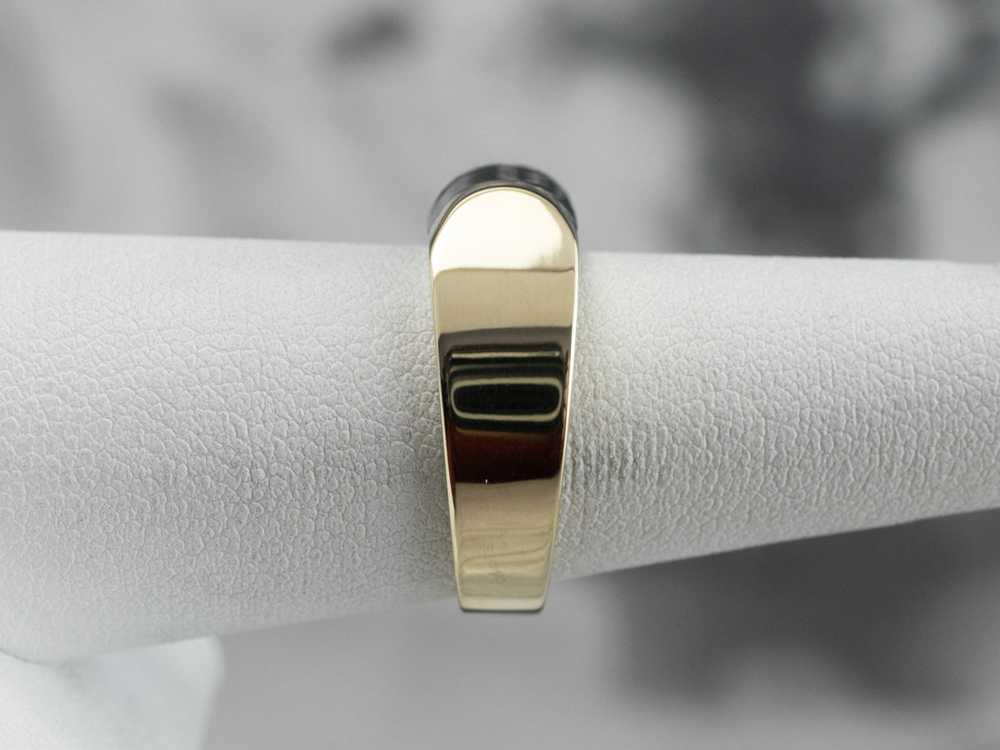 Unisex Black Onyx Statement Ring - image 9