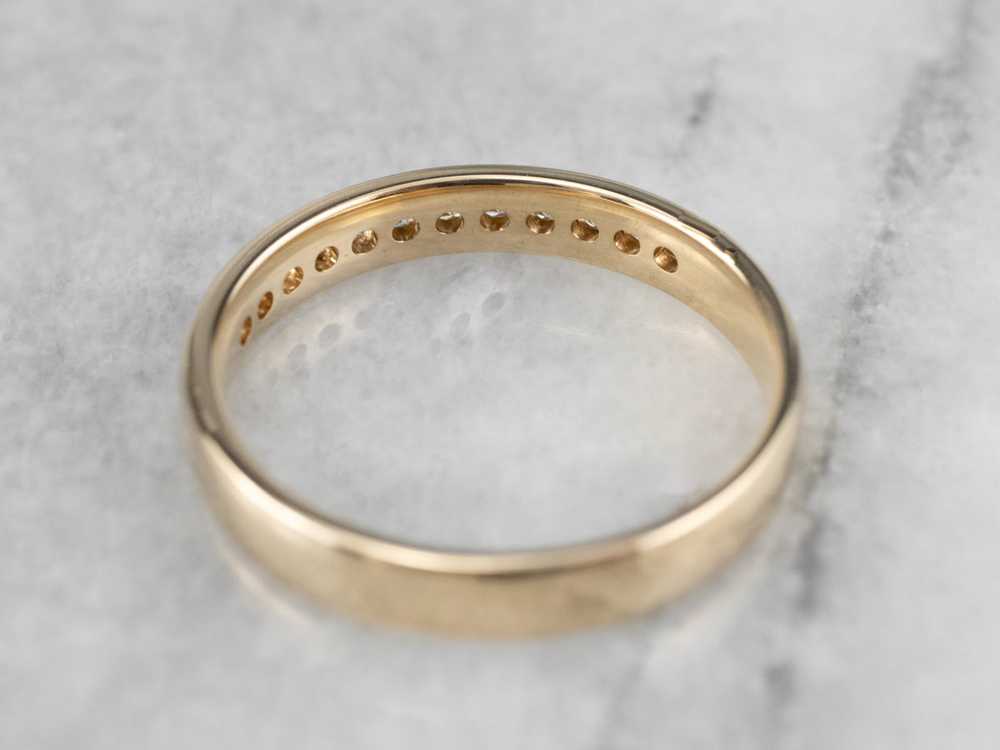 Channel Set Diamond Wedding Band - image 4