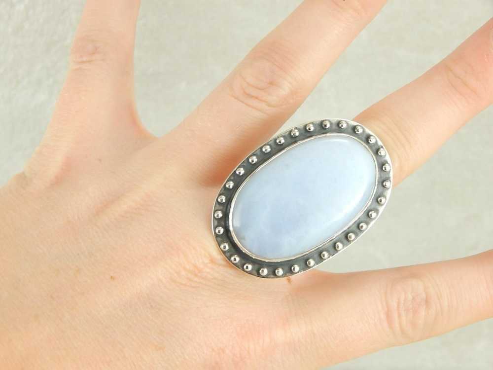 Fabulous Knuckle Duster Agate Cocktail Ring - image 4