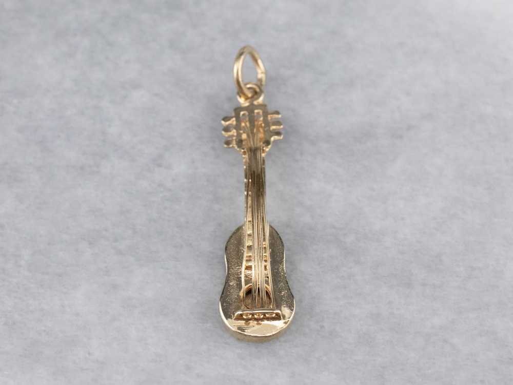 Gold Acoustic Guitar Charm or Pendant - image 2