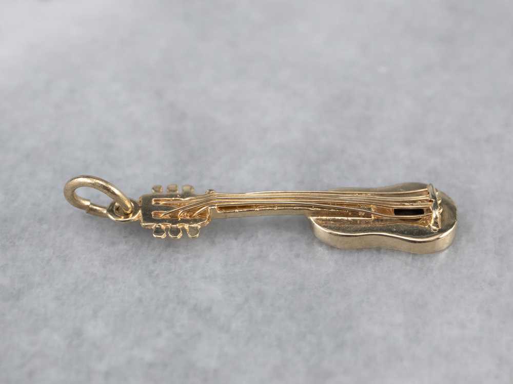 Gold Acoustic Guitar Charm or Pendant - image 4