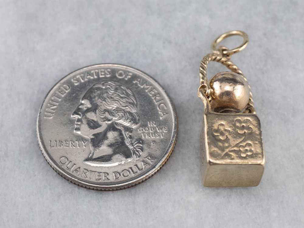 Vintage Gold Perfume Charm Pendant - image 7