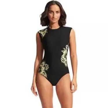 Seafolly Island In The Sun Cap Sleeve One-Piece Sw