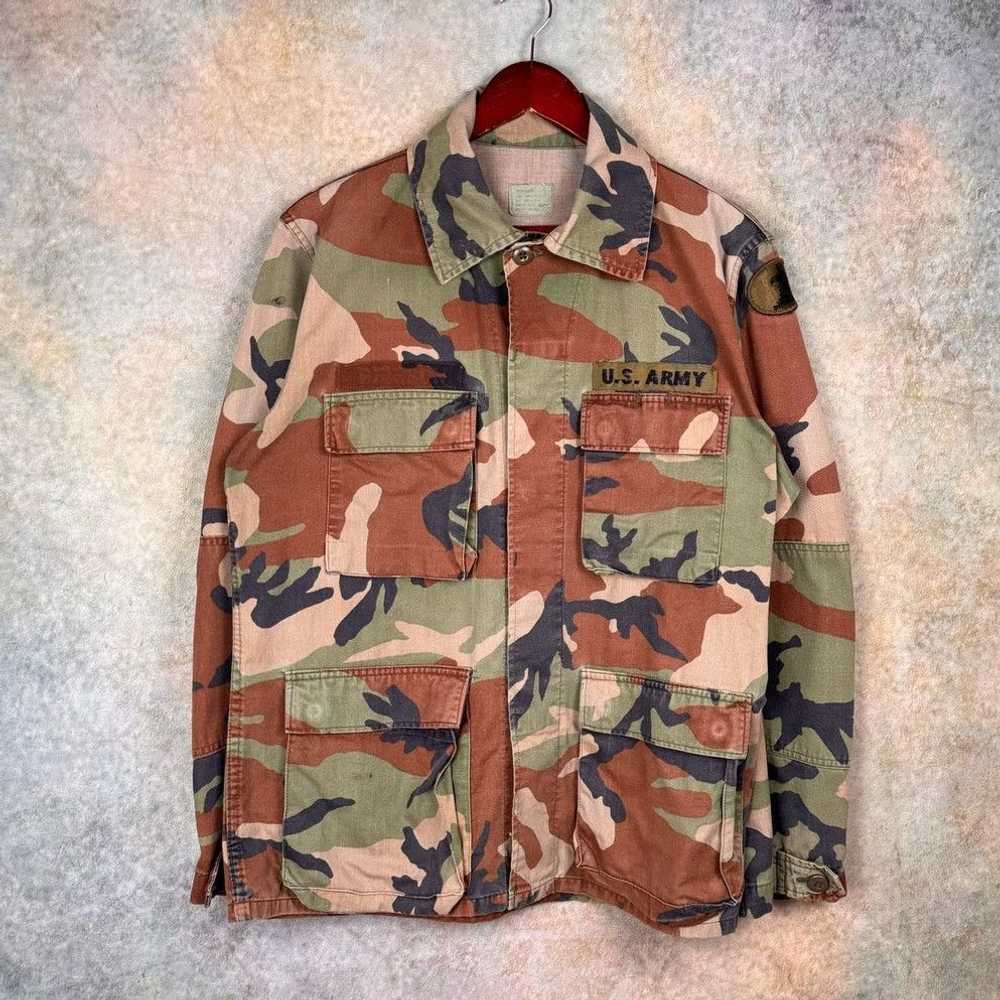 Military × Vintage VTG 70s US Army Camo Shirt Men… - image 1