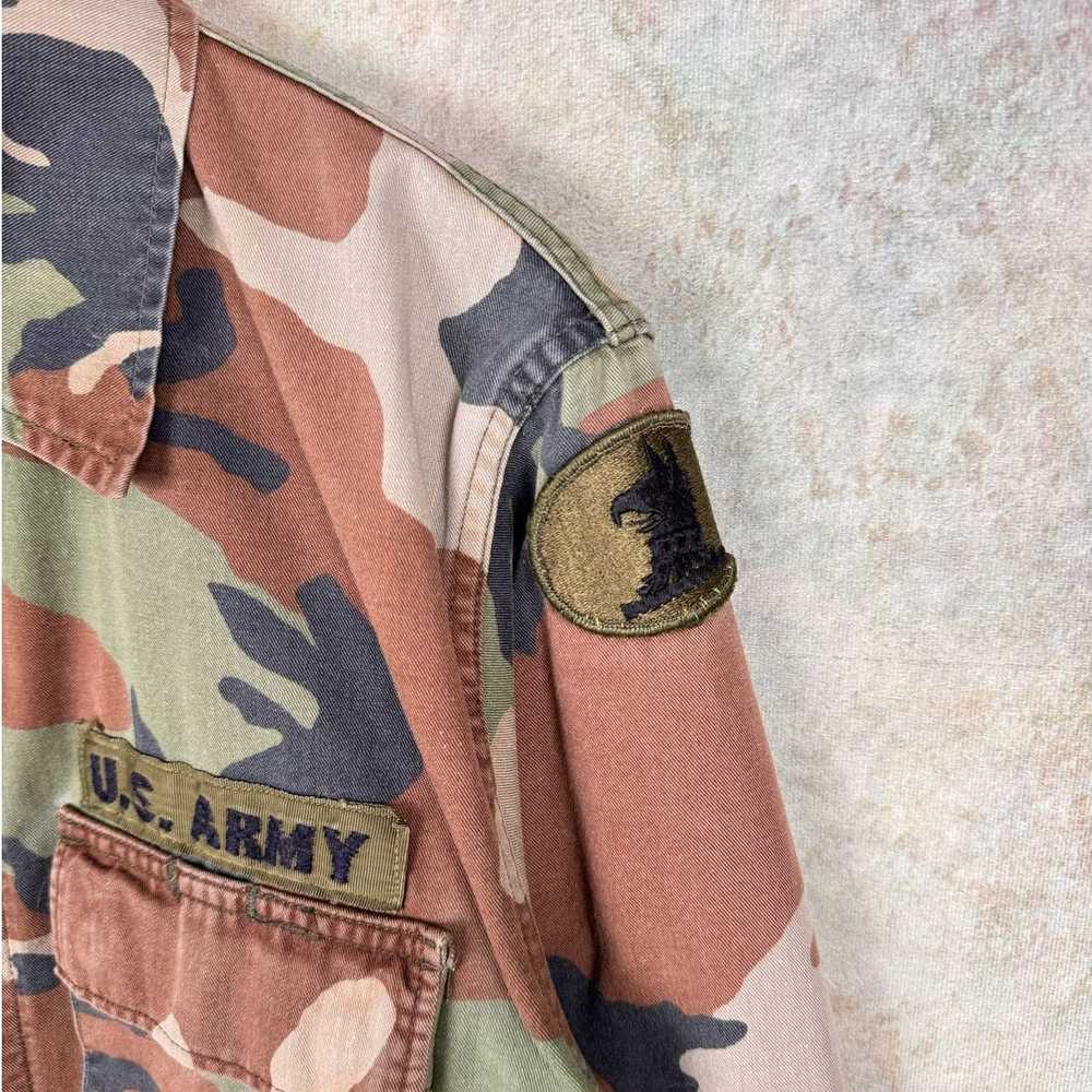 Military × Vintage VTG 70s US Army Camo Shirt Men… - image 6