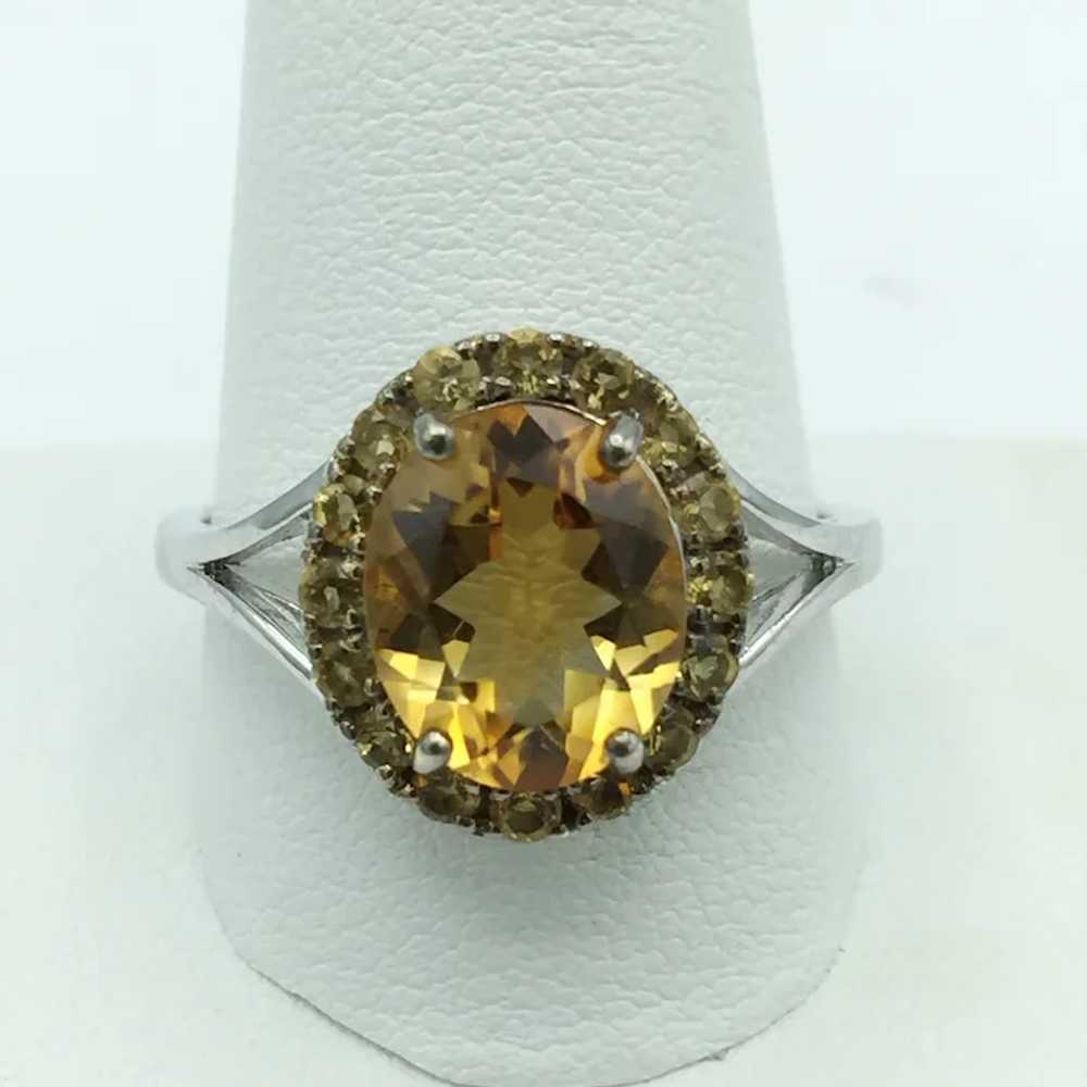 Sterling Silver Citrine Ring - image 2