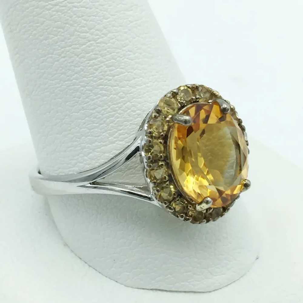 Sterling Silver Citrine Ring - image 3