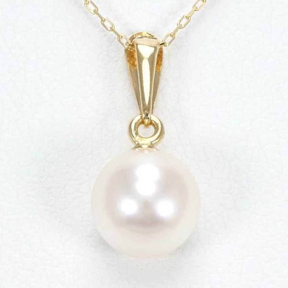 Other Other K18 Yellow Gold Pearl Necklace Metal … - image 4