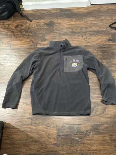 Colosseum Athletics LSU grey fleece quarterzip