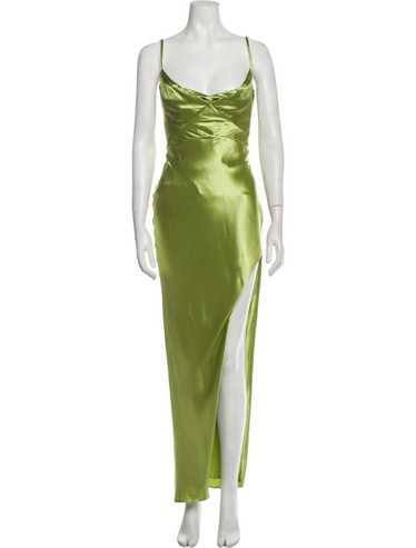 Nicholas Slip Dress Green Sleeveless with Cowl Ne… - image 1