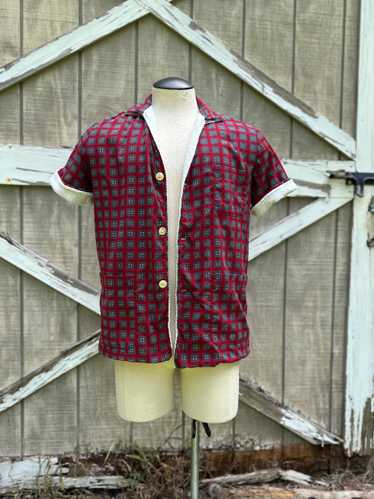 1960s State O Maine Terry Lined Cabana Shirt