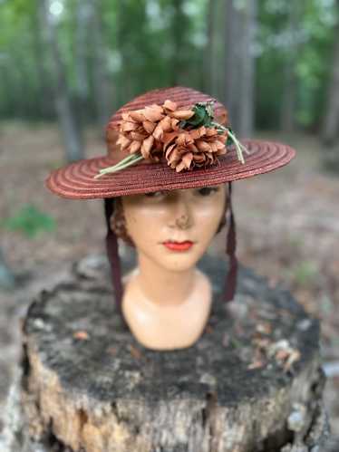 1940s Brown Straw Sunhat 22