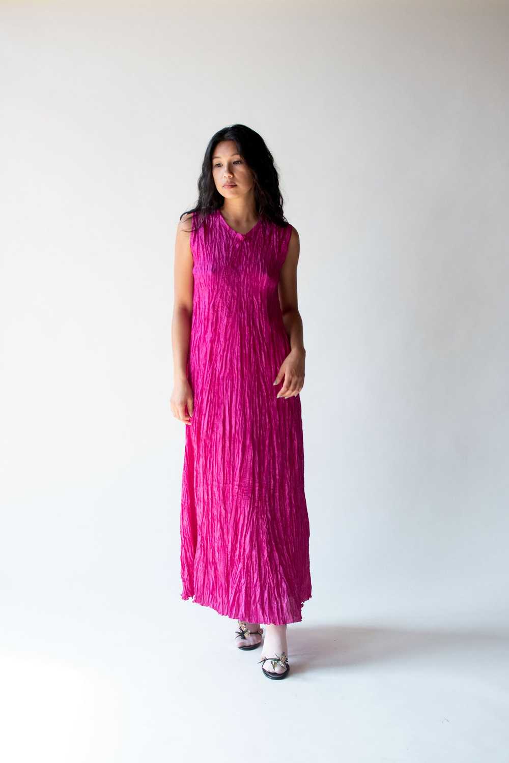 Magenta Plisse Dress | Ray Lonson - image 3