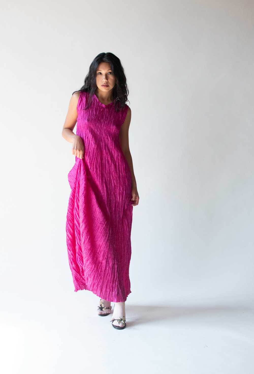 Magenta Plisse Dress | Ray Lonson - image 6