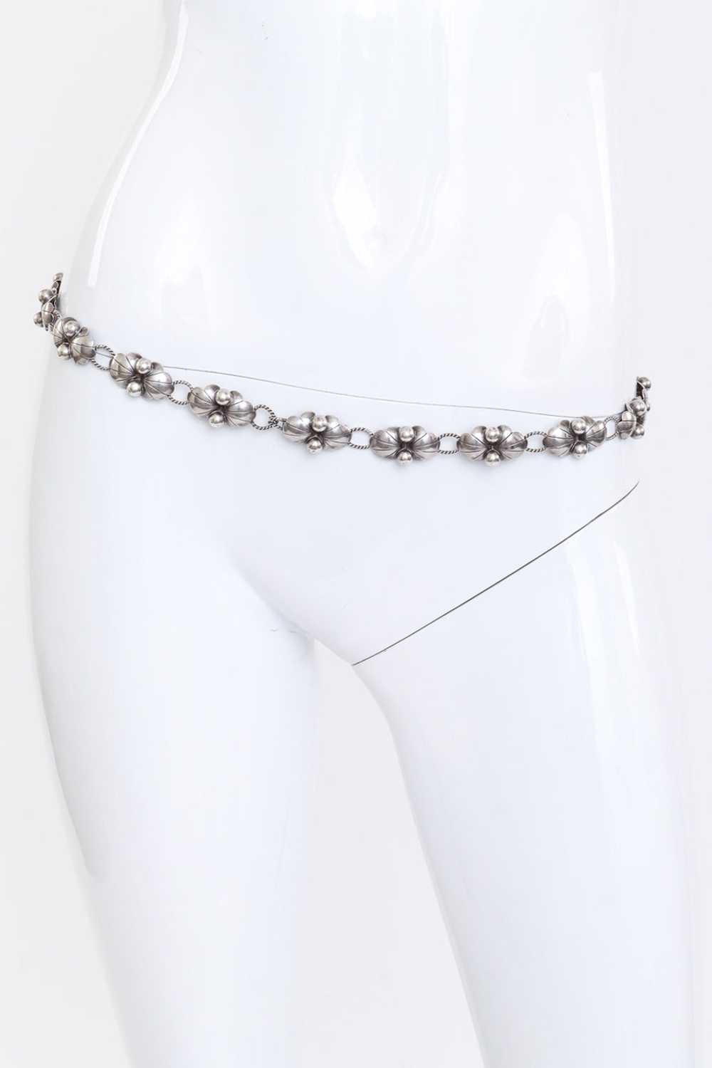 TAXCO Sterling Silver Navarrete Chain Belt - image 3