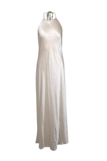 Reformation - Ivory Silk Halter Formal Dress Sz XL