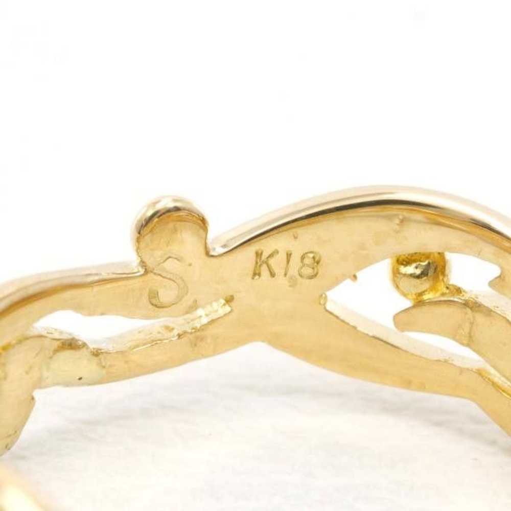 Other Other K18 Yellow Gold Diamond Ring Size 6 M… - image 6