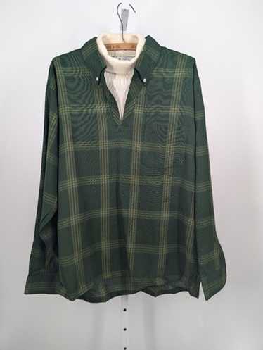 トップス 60s Pilgrim rayon gabardine check shirt Vintage 1950's Argyle Harlequin Diamond Rayon Gabardine
