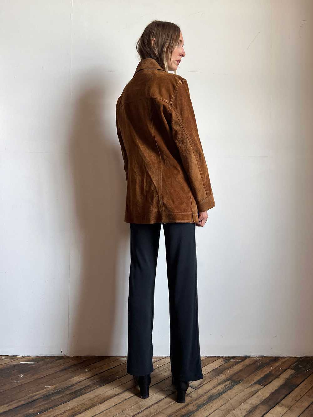 Vintage 1960's - 1970's Suede Snap Button Jacket - image 5