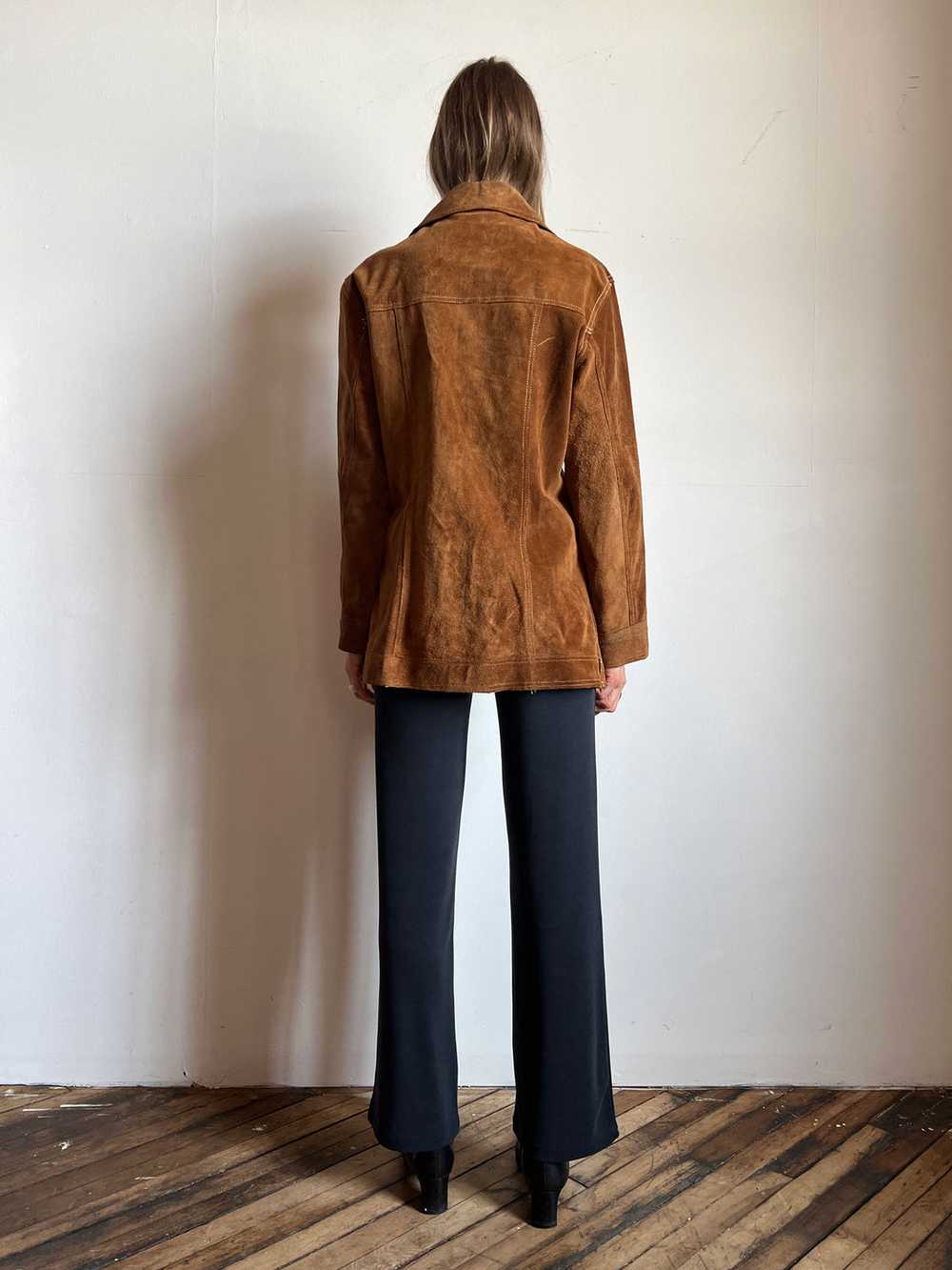 Vintage 1960's - 1970's Suede Snap Button Jacket - image 6