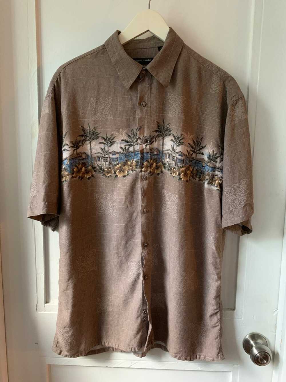 Pierre Cardin Island scene shirt (L) | Used,… - image 1