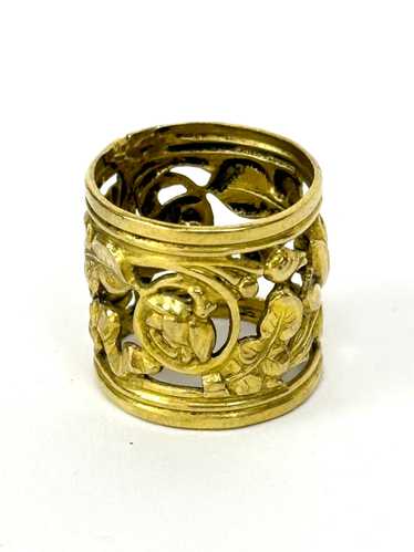 Gold Plated Rose Filigree Ring