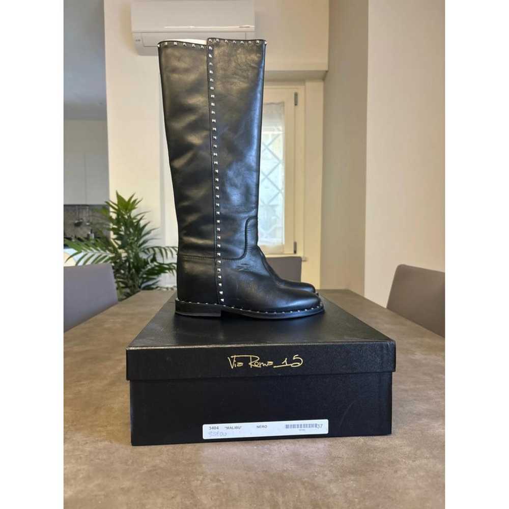 Via Roma xv Leather riding boots - image 5