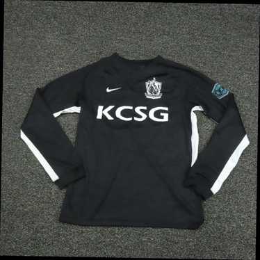 Nike Black and White Long Sleeve Dri Fit Gym Work… - image 1