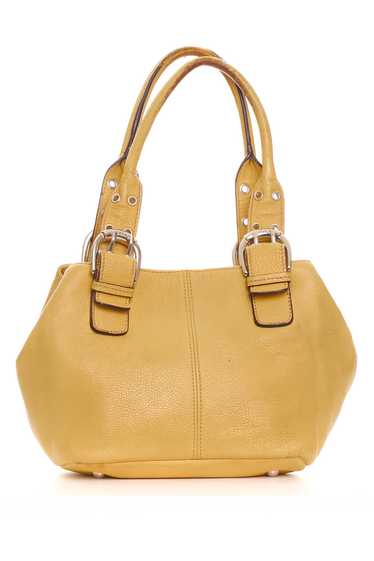 Vintage Y2K Mustard Leather Buckle Bag