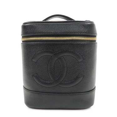 CHANEL Caviar Skin Vanity Bag Hand Bag Cosmetic P… - image 1