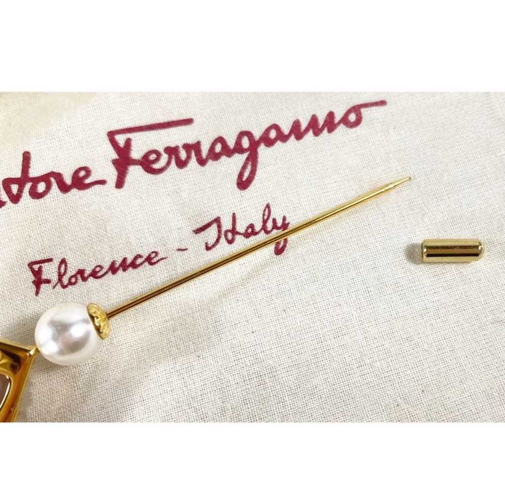 Givenchy Salvatore Ferragamo Gold & Pearl Pin - image 6