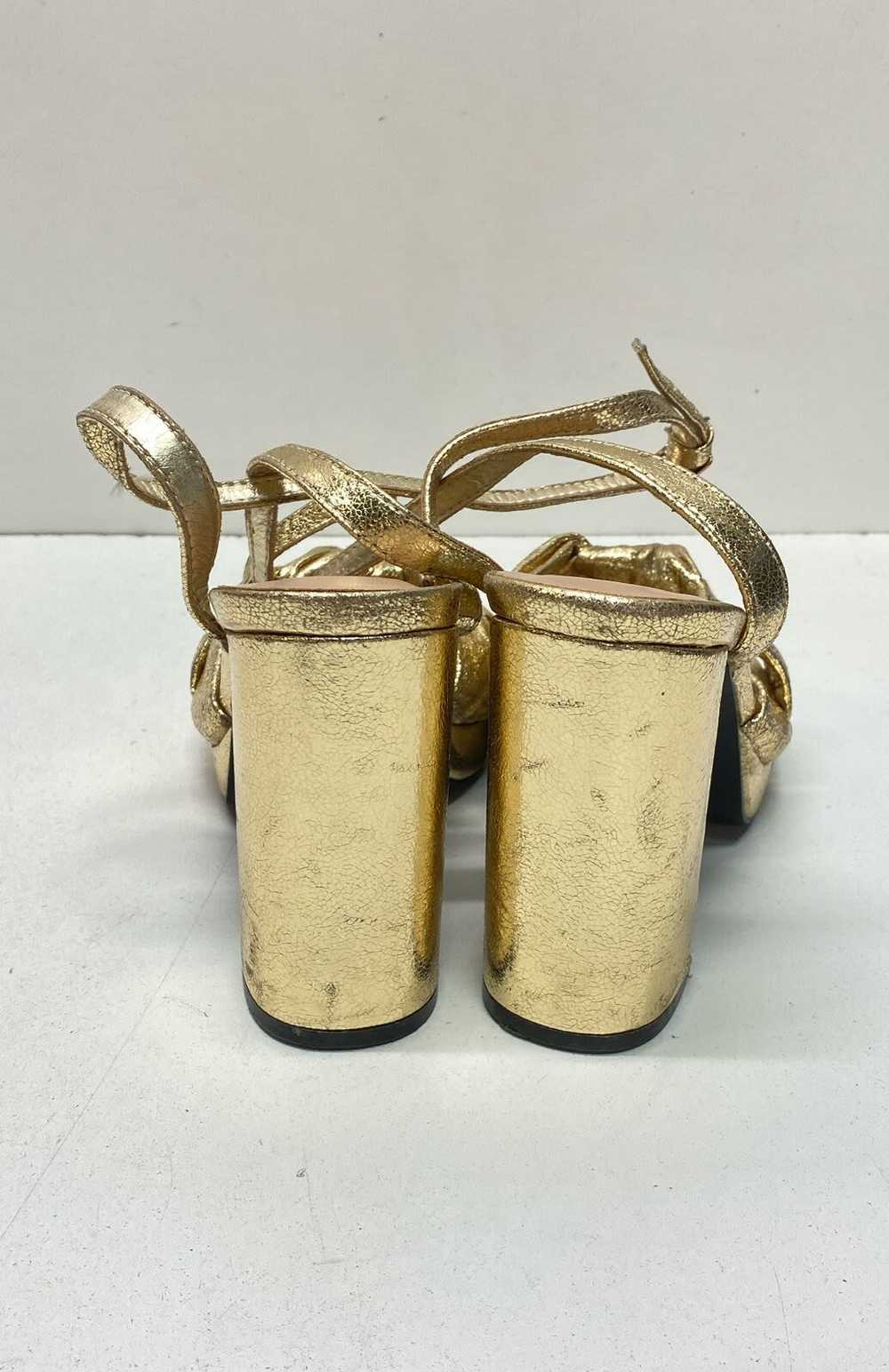 MIA Melli Strappy Block Heels Gold Metallic 7 - image 5