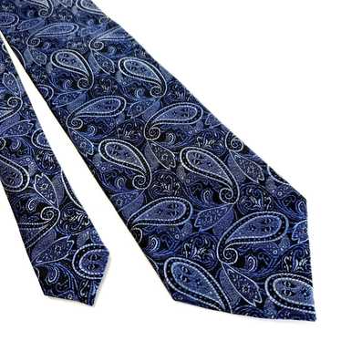 Pronto Uomo Pronto Uomo Couture Blue Paisely Wove… - image 1