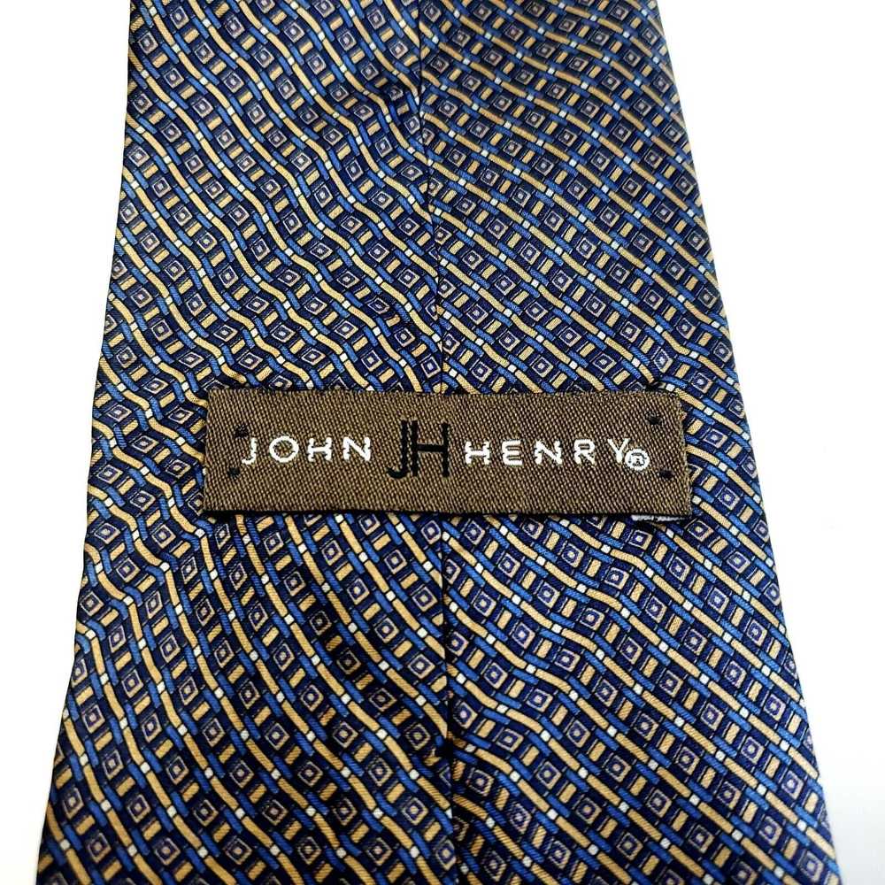 John Henry John Henry Blue Yellow Geometric Print… - image 3