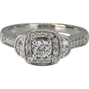 14k (585) White Gold Natural Diamond Ring