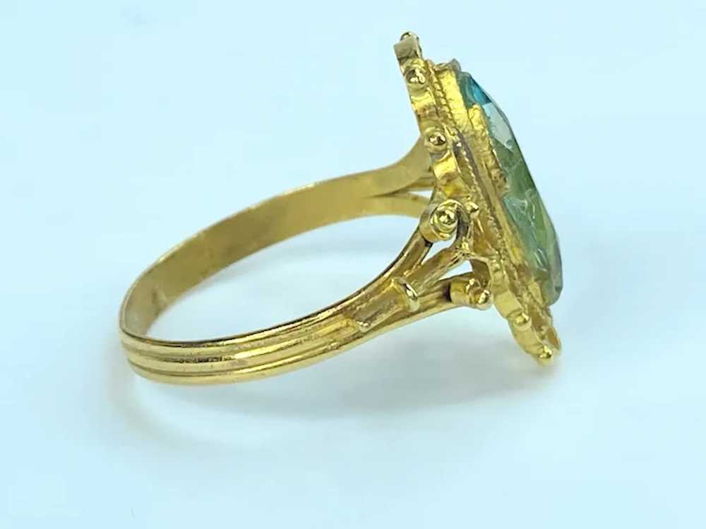 Victorian Filigree Ring in Solid 18K Yellow Gold - image 3