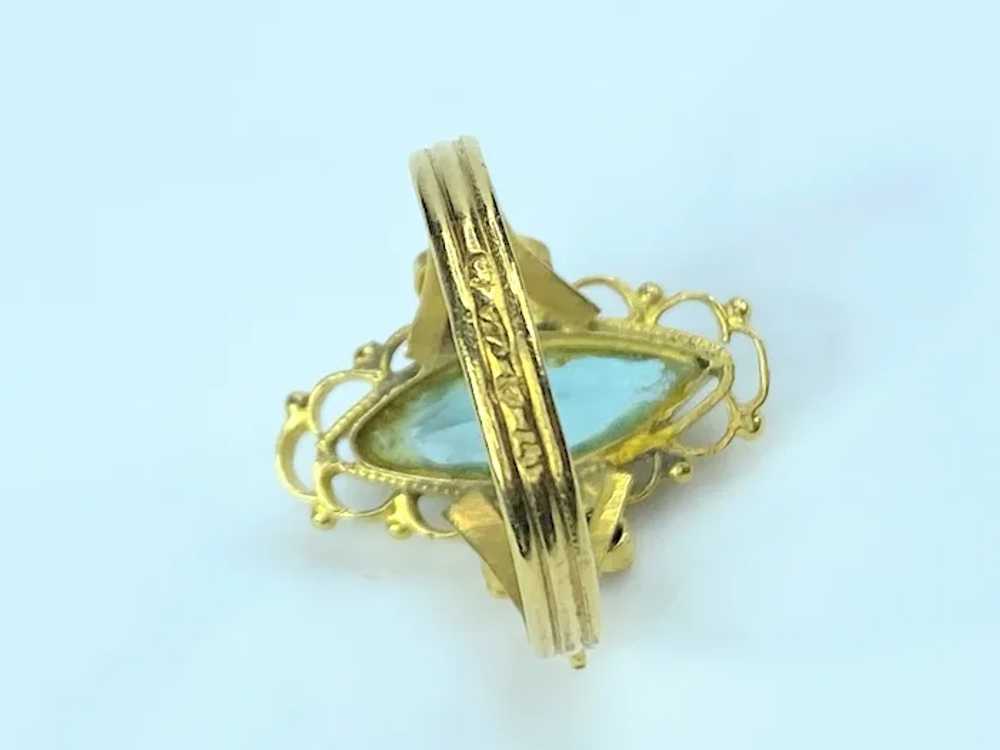 Victorian Filigree Ring in Solid 18K Yellow Gold - image 4