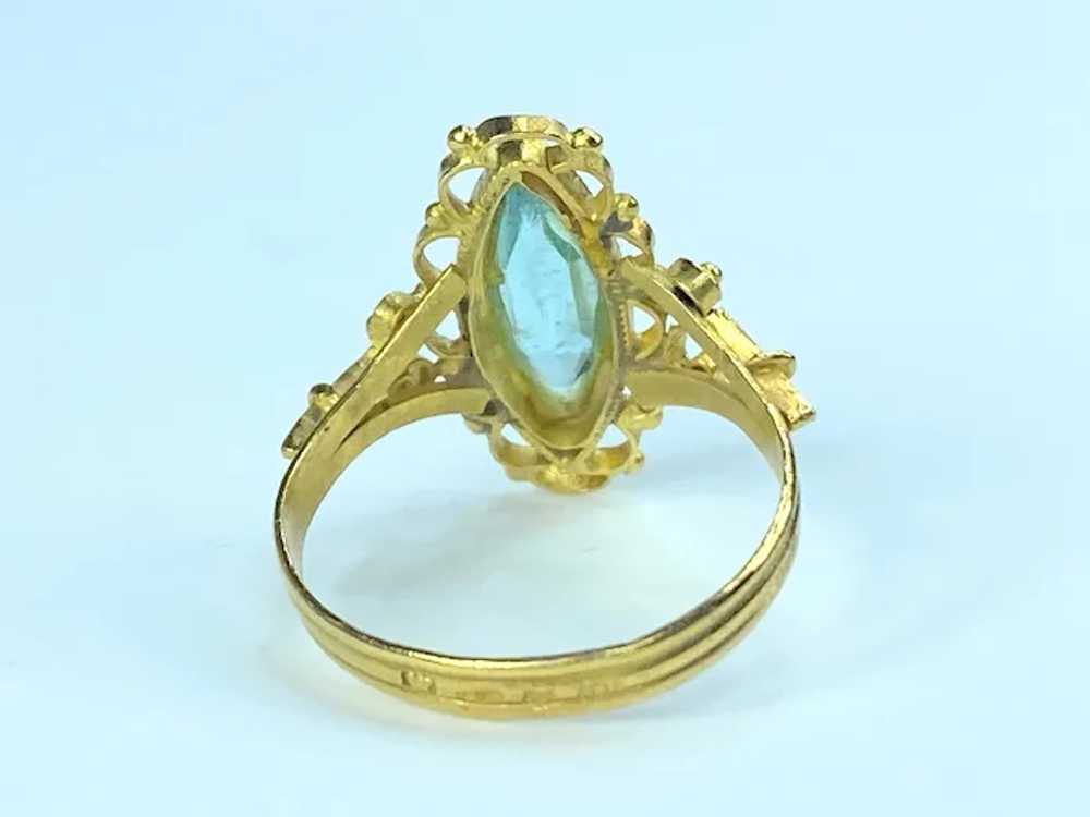 Victorian Filigree Ring in Solid 18K Yellow Gold - image 6