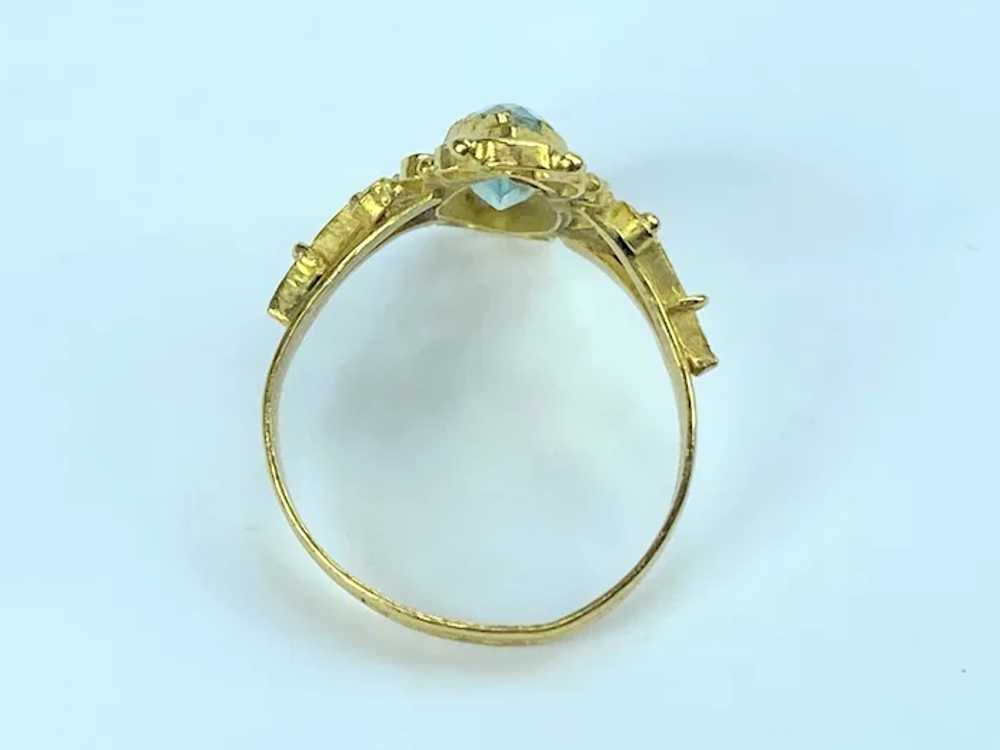 Victorian Filigree Ring in Solid 18K Yellow Gold - image 7